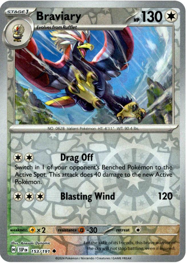 Braviary [Reverse Holo] 153 Pokemon Surging Sparks by Moe‘s Vault on MYNTED
