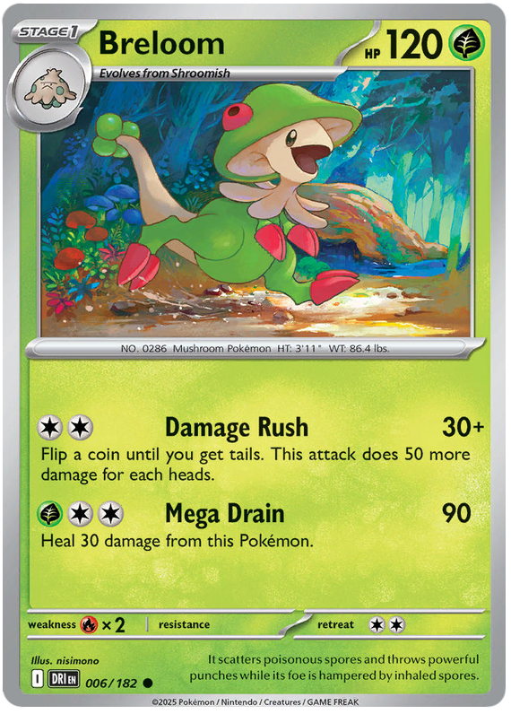 Breloom 006/182 Common | Scarlet & Violet – Destined Rivals by Worth the XP on MYNTED