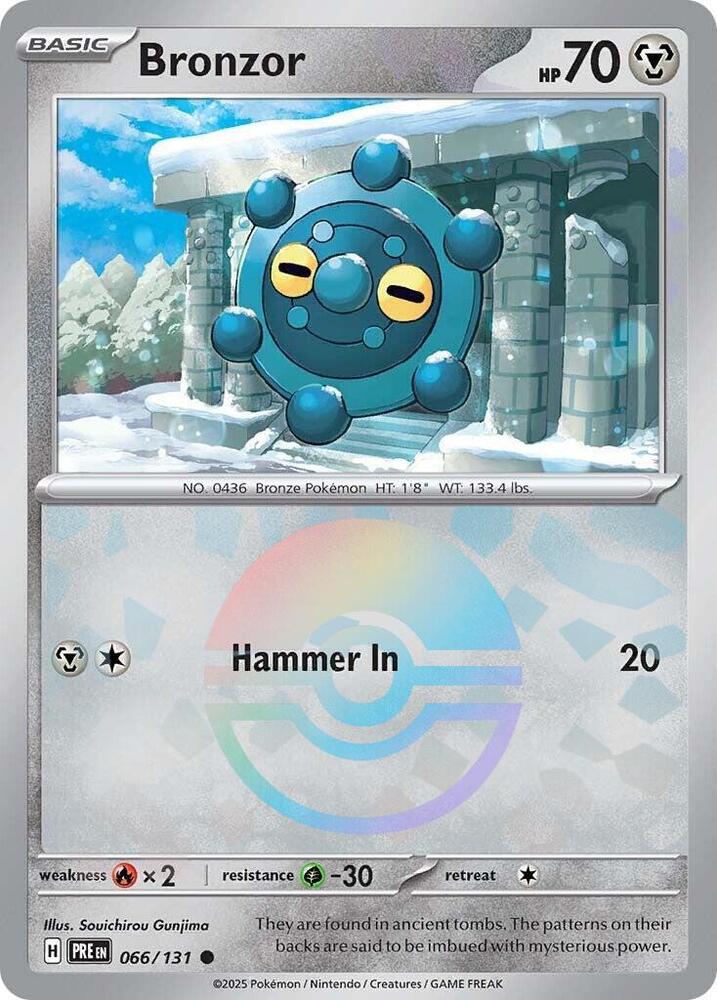 Bronzor - 066/131 (Poke Ball Pattern) - SV: Prismatic Evolutions (PRE) by SAFAQATI on MYNTED