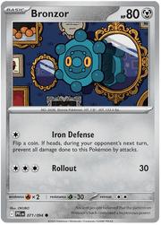 Bronzor 071/094 Common | Mega Evolution – Phantasmal Flames by Worth the XP on MYNTED