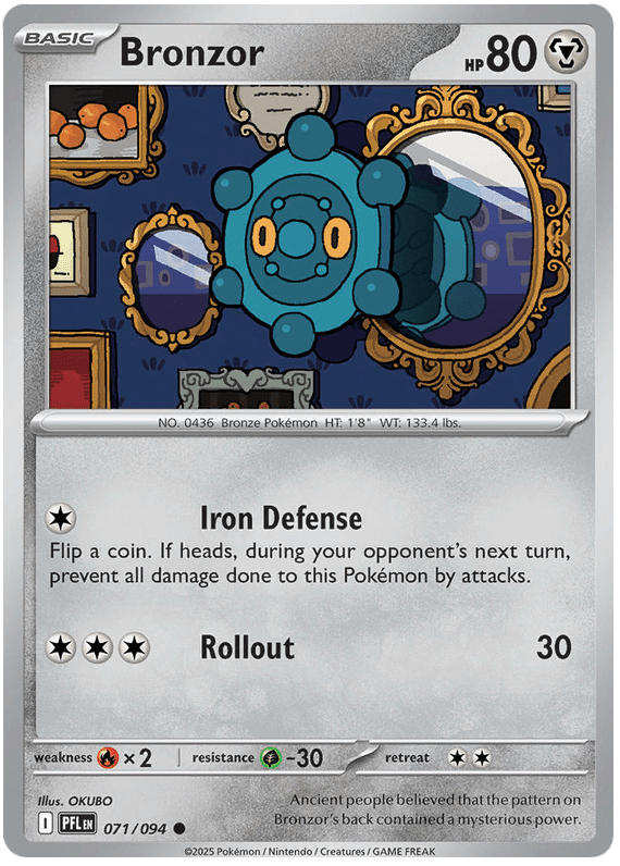 Bronzor 071/094 Common | Mega Evolution – Phantasmal Flames by Worth the XP on MYNTED