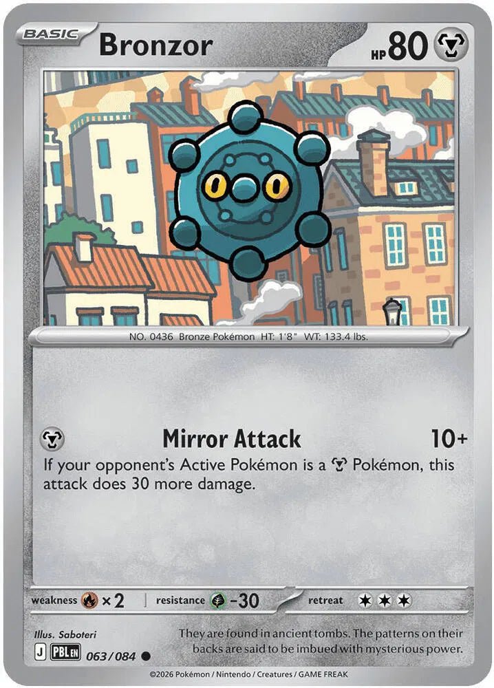 Bronzor Pitch Black Common • 063/084 Reverse Holofoil by Marnie’s TCG on MYNTED