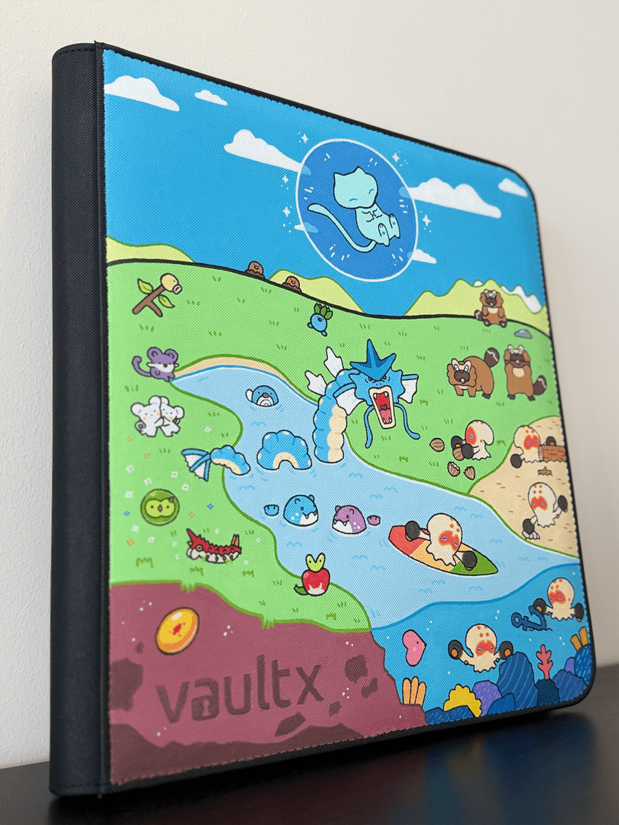 Bubble Mew & Friends - USGMEN inspired VaultX binder - Handpainted by Happ's Shop on MYNTED