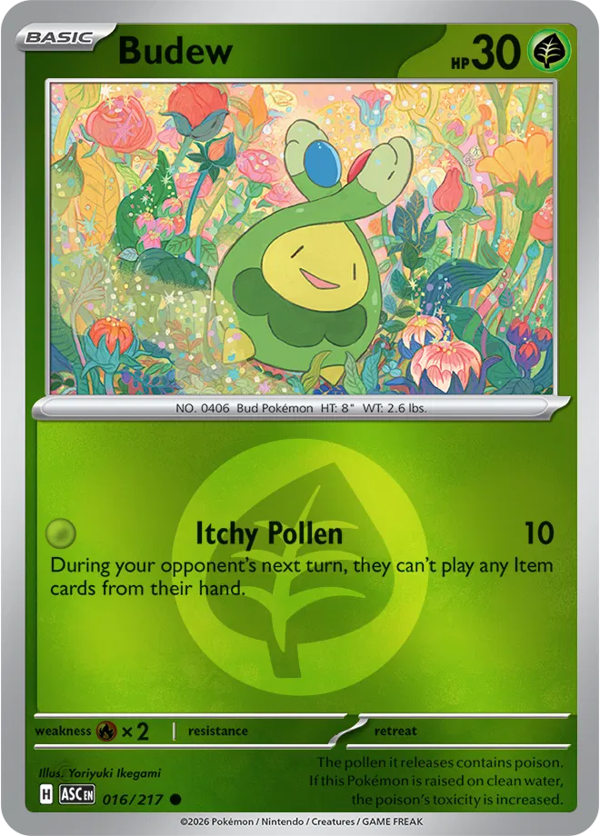 Budew (Energy Symbol Pattern) Ascended Heroes Common 016/217 by PokeMagic on MYNTED
