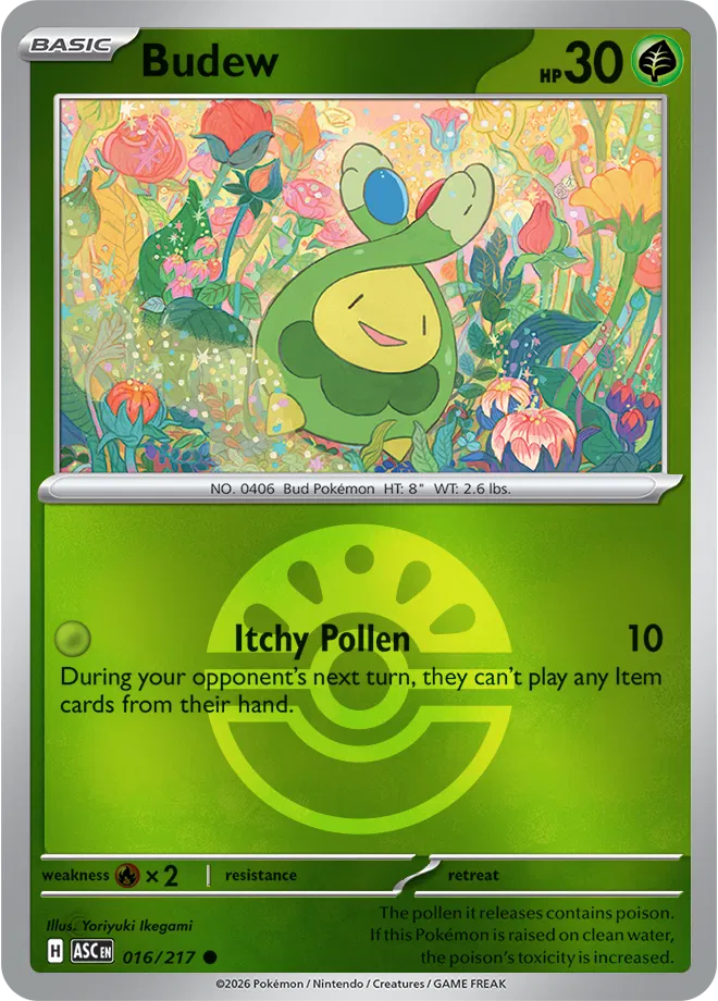 Budew (Friend Ball) Ascended Heroes Common • 016/217 Reverse Holofoil by Shark Pop Culture on MYNTED