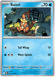 Buizel 057/182 Common | Scarlet & Violet – Destined Rivals by Worth the XP on MYNTED