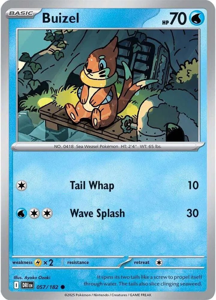 Buizel Destined Rivals Common 057/182 REVERSE HOLO by The Greatest on MYNTED