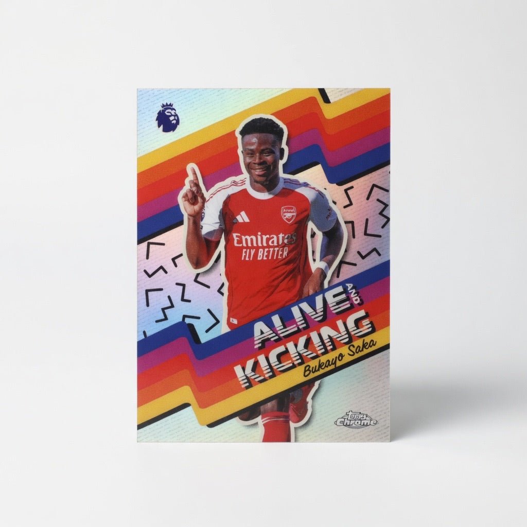 Bukayo Saka Alive and Kicking — 2026 Topps Chrome Premier League — Arsenal by KitRoom Cards on MYNTED