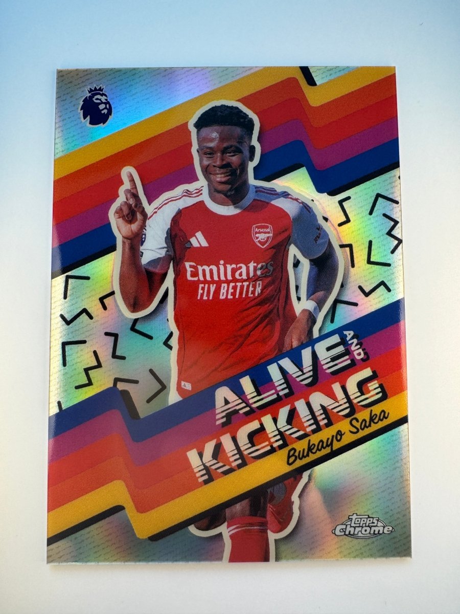 Bukayo Saka Alive and Kicking — 2026 Topps Chrome Premier League — Arsenal by KitRoom Cards on MYNTED
