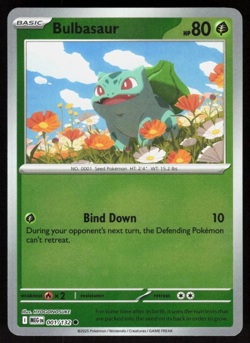 Bulbasaur 001/132 Common Mega Evolution by Moe‘s Vault on MYNTED