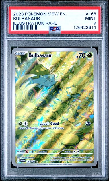 PSA 9 Pokémon - Bulbasaur #166 Illustration Rare