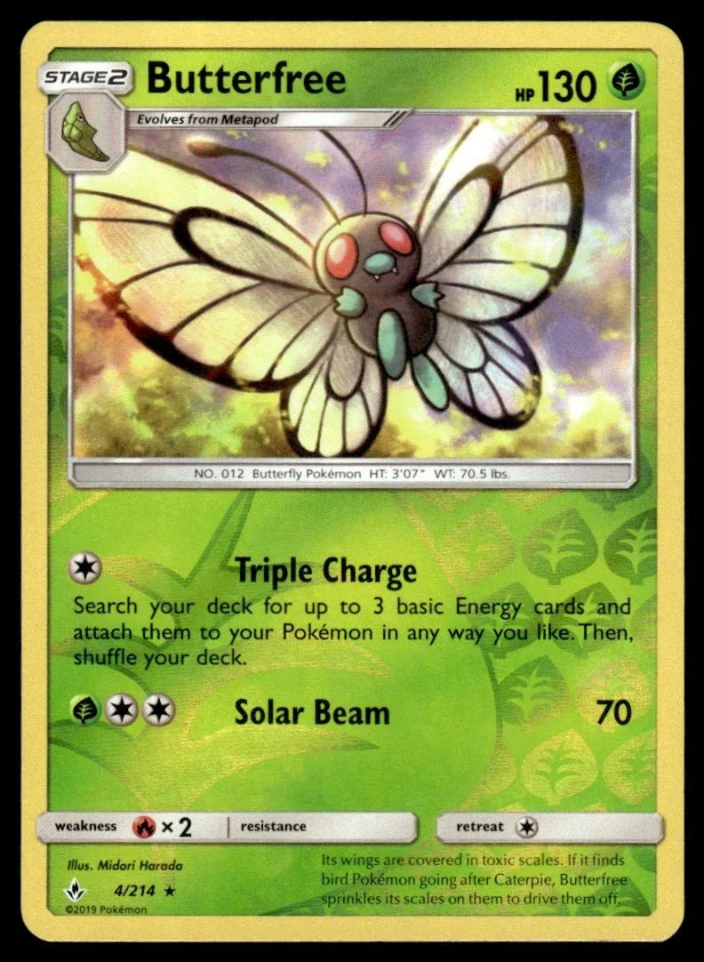 Butterfree 4 Unbroken Bonds Reverse Holo By Midori by The Greatest on MYNTED