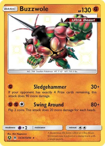 Buzzwole SV24/SV94 - Hidden Fates: Shiny Vault - Shiny Holo Rare by Light Collectibles on MYNTED