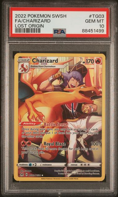 PSA 10 Pokémon CHARIZARD TG03 Trainer Gallery