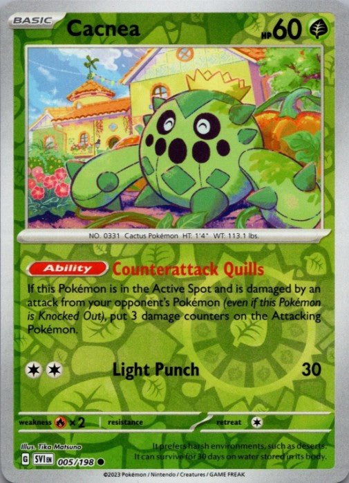 Cacnea [Reverse Holo] 5 Pokemon Scarlet & Violet by Shaibz TCG on MYNTED