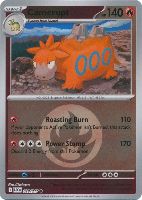 Camerupt - 028/217 (Energy Symbol Pattern) - ME: Ascended Heroes (ASC) by SAFAQATI on MYNTED