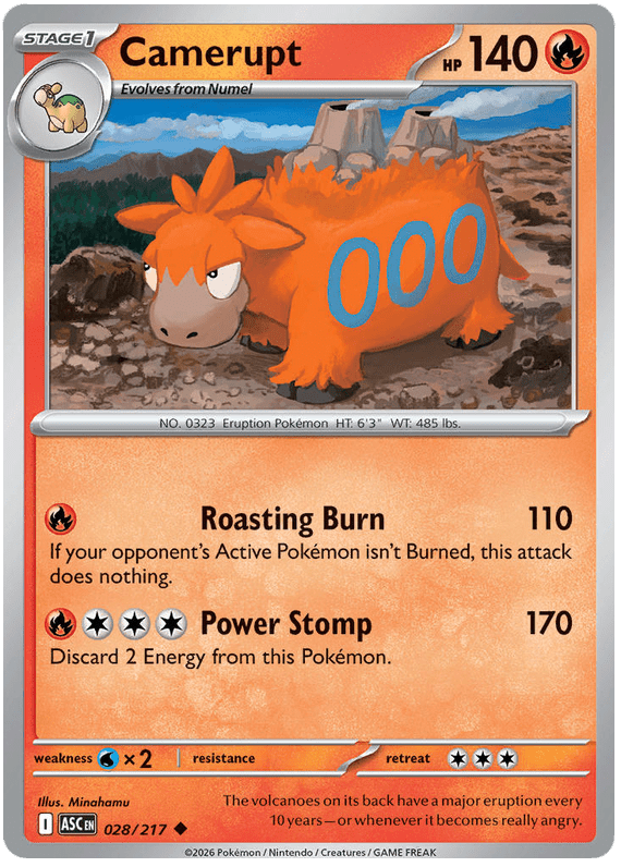 Camerupt 028/217 Uncommon | Mega Evolution – Ascended Heroes by Worth the XP on MYNTED