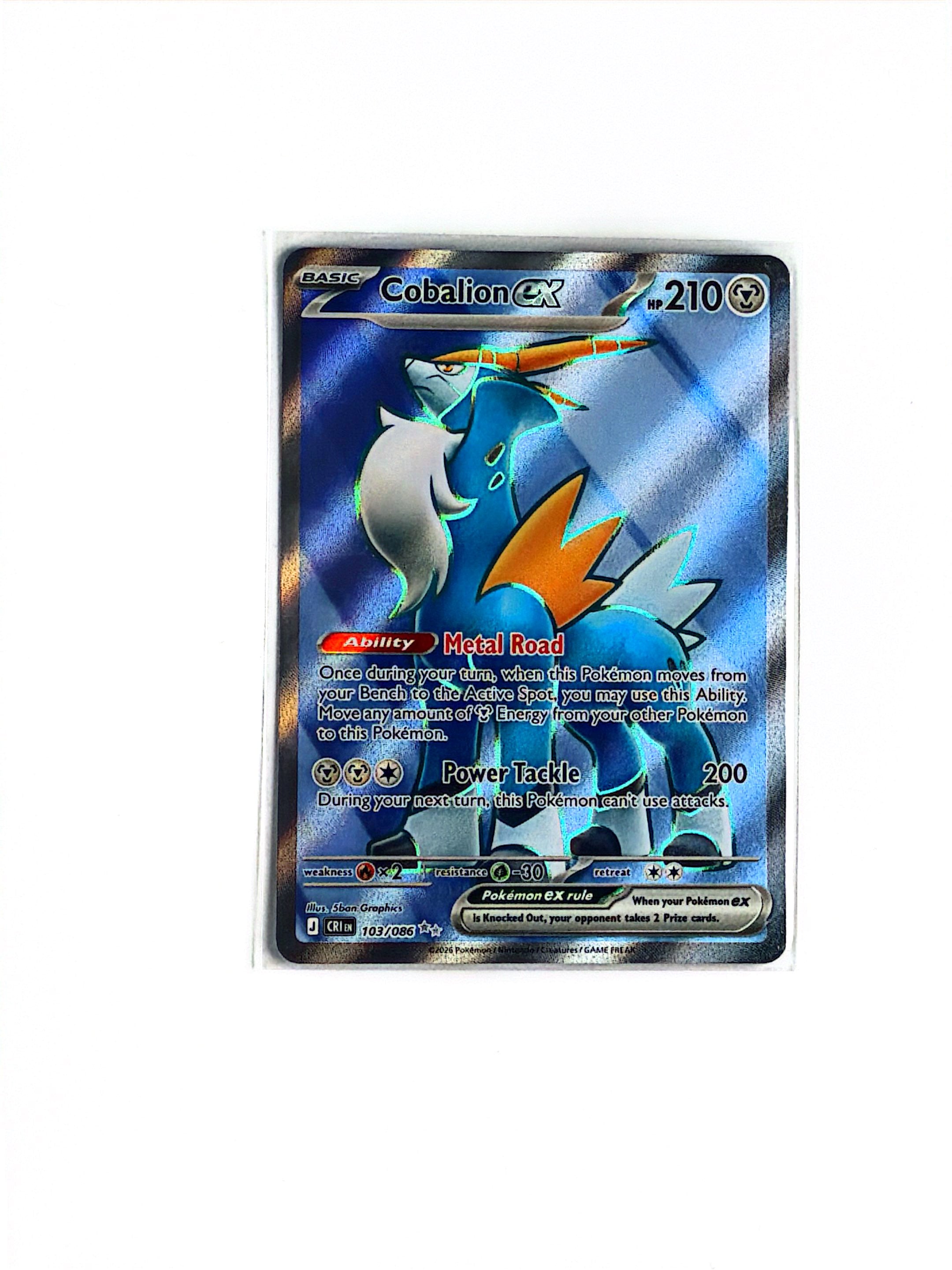 Pokemon - Cobalion ex - 103/086 - ME04: Chaos Rising (CRI)