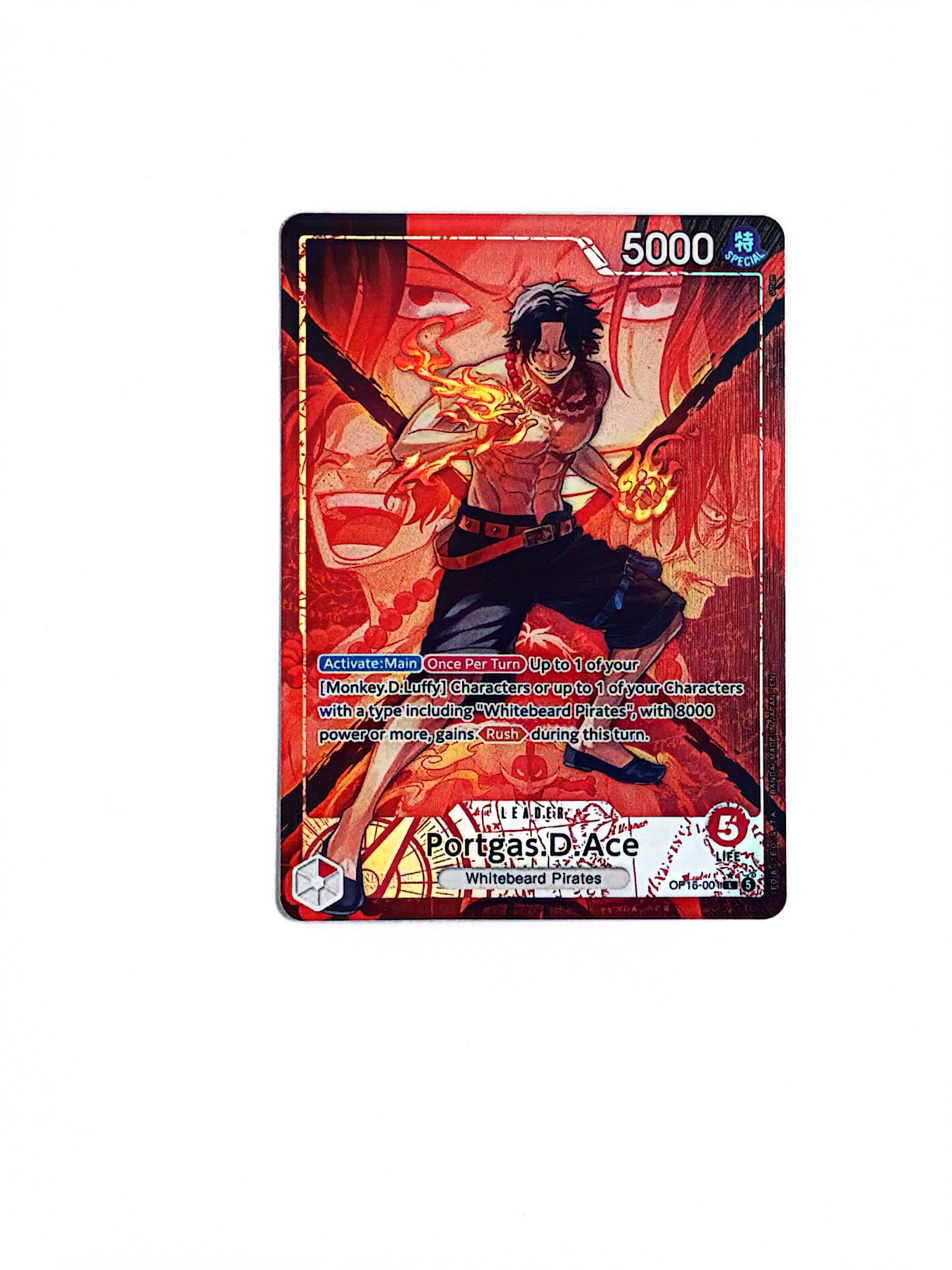 One Piece - Portgas D Ace (001) (Alternate Art) - The Time of Battle (OP16)