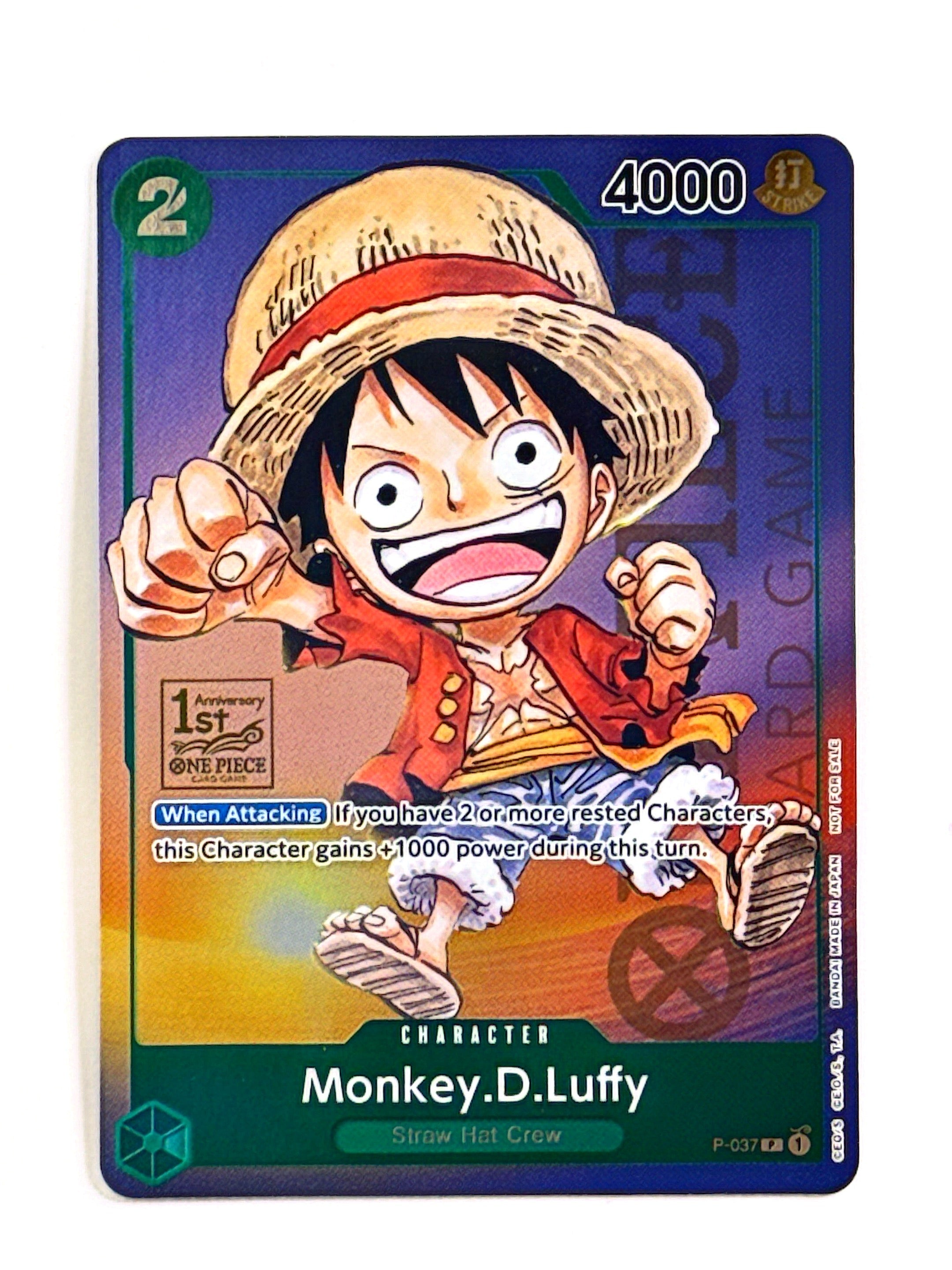 One Piece - Monkey D Luffy (037) (1st Anniversary Tournament) - One Piece Promotion Cards (OP-PR)