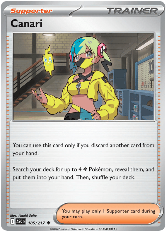Canari 185/217 Uncommon | Mega Evolution – Ascended Heroes by Worth the XP on MYNTED