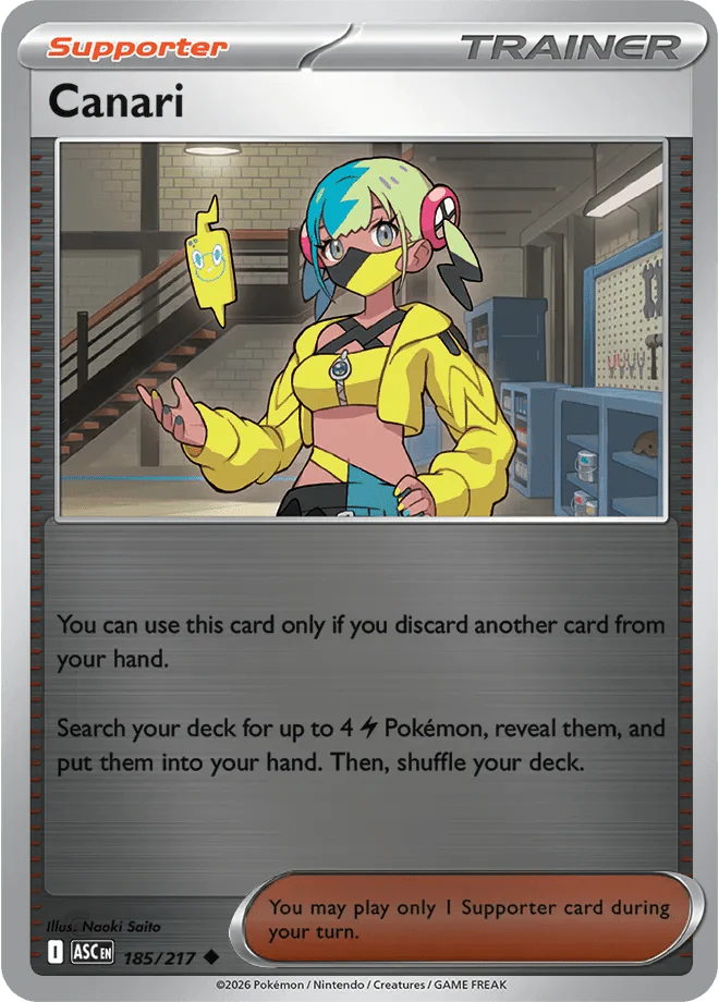 Canari Ascended Heroes Uncommon • 185/217 Reverse Holofoil by Shark Pop Culture on MYNTED