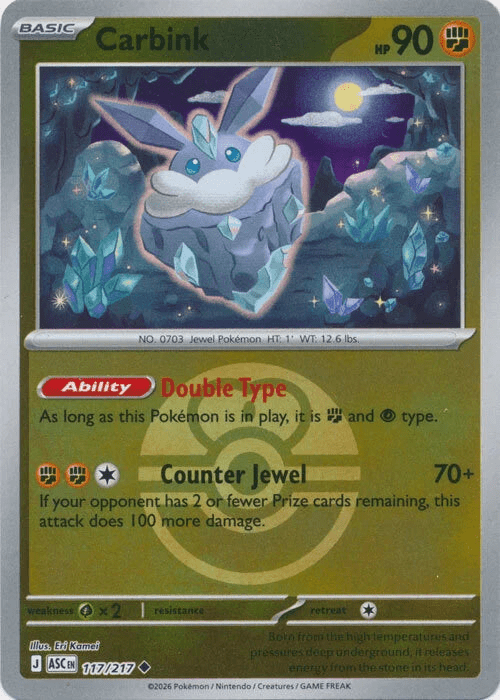 Carbink - 117/217 (Love Ball) - ME: Ascended Heroes (ASC) by SAFAQATI on MYNTED