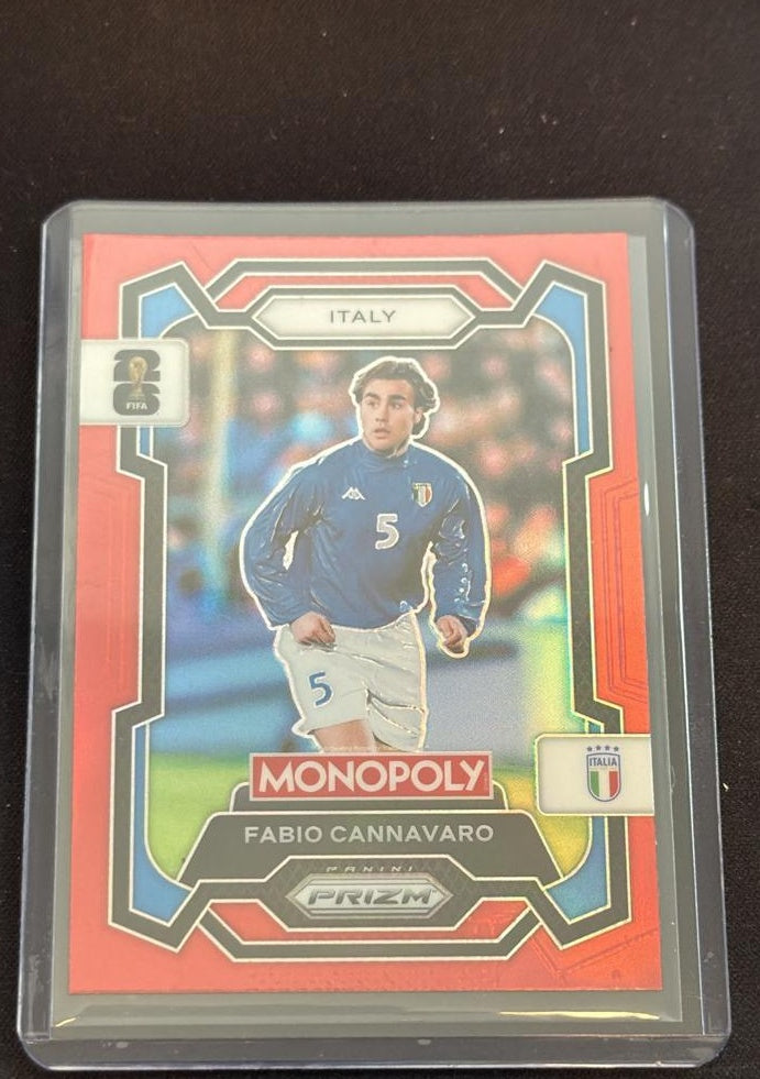 2026 Panini Prizm Monopoly FIFA World Cup Fabio Cannavaro #36 Red