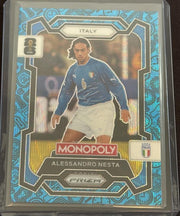 2026 Panini Prizm Monopoly FIFA World Cup Alessandro Nesta #34 Blue Wave