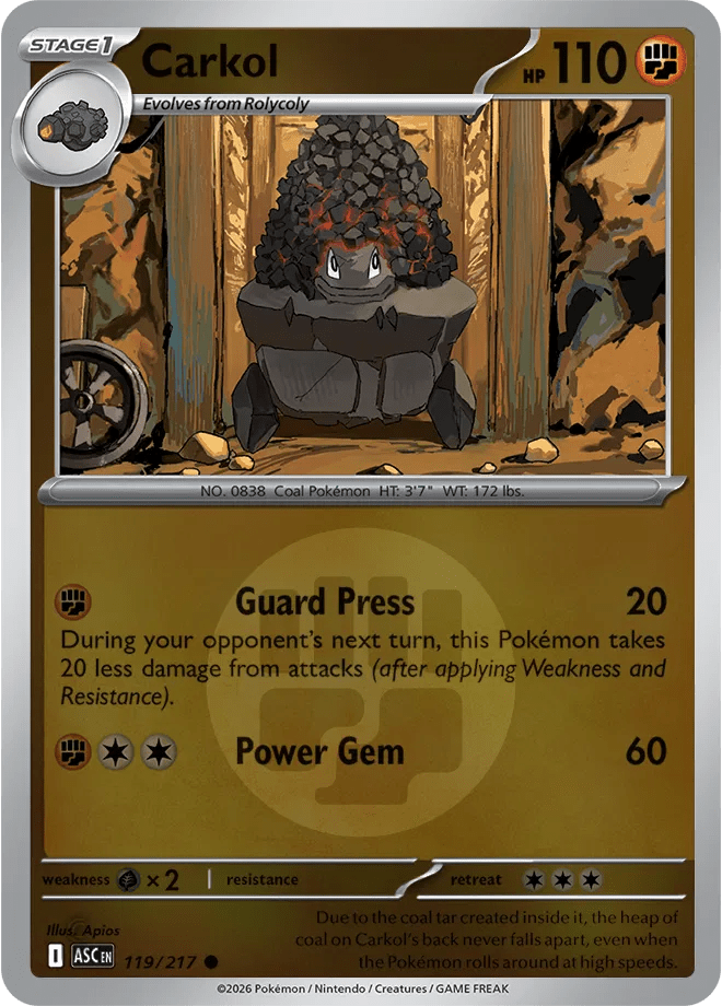 Carkol (Energy Symbol Pattern) Ascended Heroes Common 119/217 by Shark Pop Culture on MYNTED