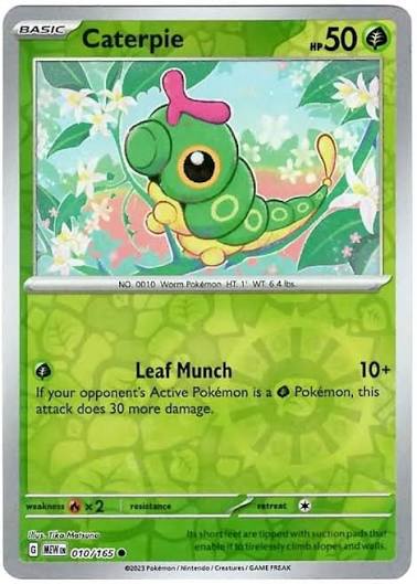 Caterpie 010/165 - Reverse Holo (Pokemon 151) by The Cardboard Grind on MYNTED