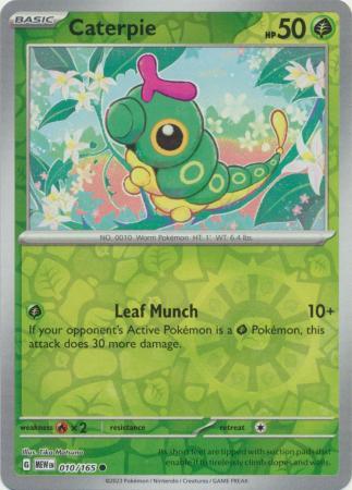 Caterpie [Reverse Holo] 10 Pokemon Scarlet & Violet 151 by Shaibz TCG on MYNTED