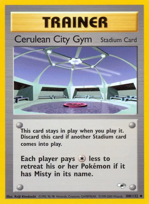 Cerulean City Gym Gym Heroes Uncommon • 108 Unlimited by Marnie’s TCG on MYNTED