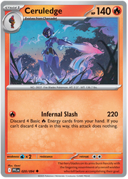 Ceruledge 020/094 Uncommon | Mega Evolution – Phantasmal Flames by Worth the XP on MYNTED