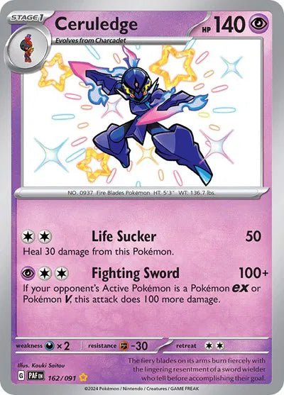 Ceruledge 162/091 (Paldean Fates) by The Greatest on MYNTED