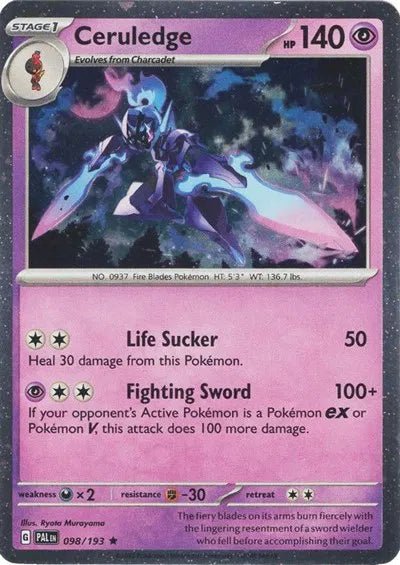 Ceruledge (Cosmos Holo) 098/193 (Miscellaneous Cards & Products) by Mikeepulls on MYNTED