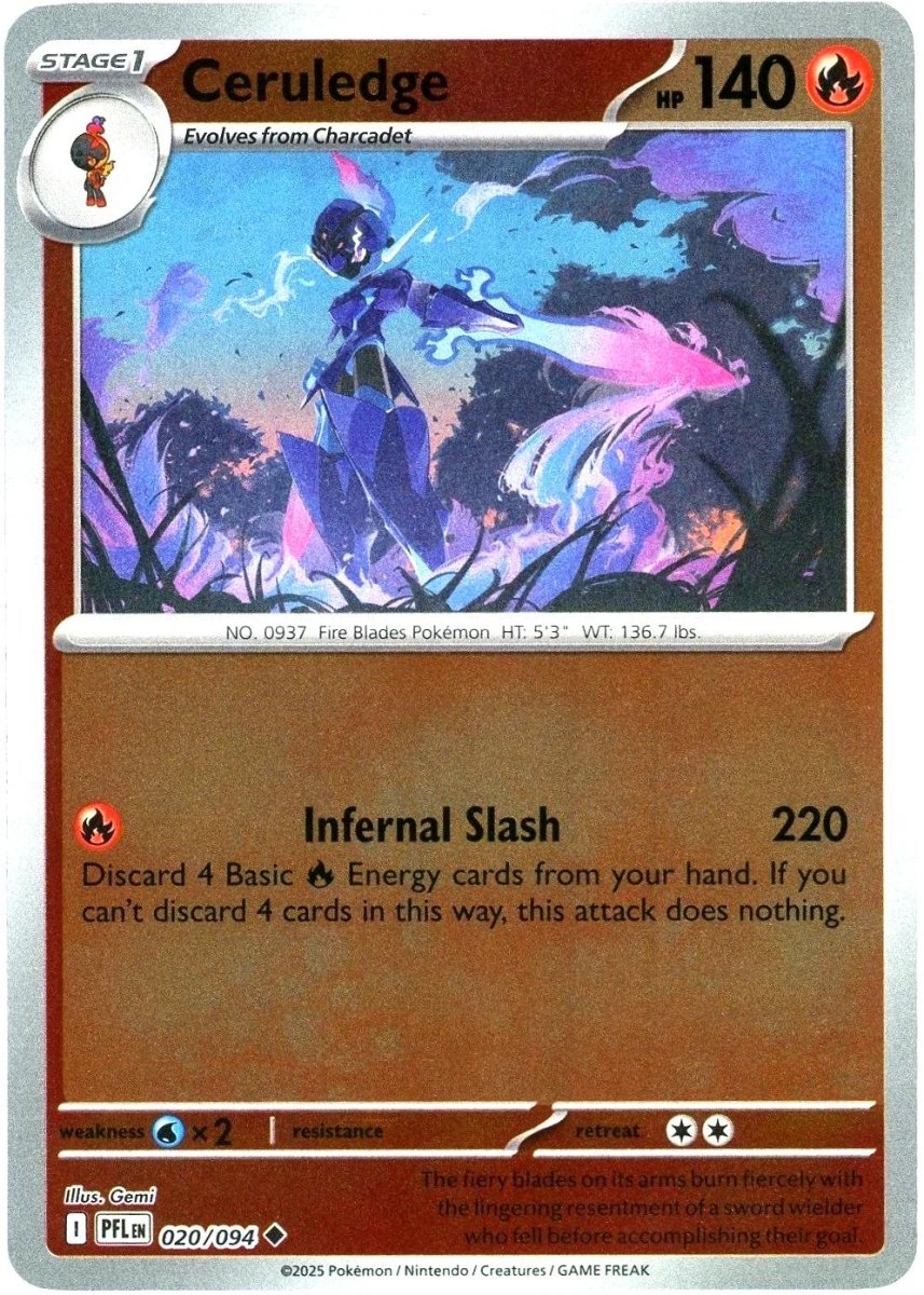 Ceruledge [Reverse Holo] 20 Pokemon Phantasmal Flames by Moe‘s Vault on MYNTED