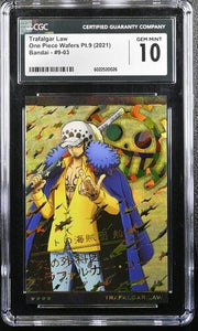 CGC 10 2021 Trafalgar Law Wafer by Luffy Collects on MYNTED
