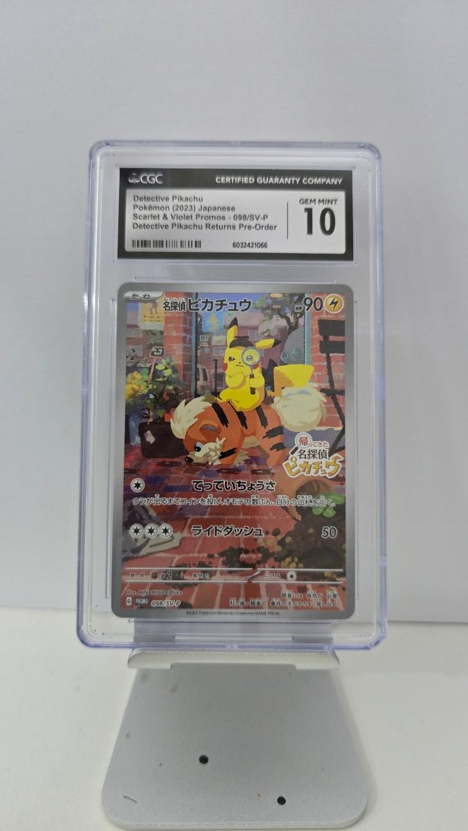 CGC 10 - Detective Pikachu (JP) - Scarlet & Violet Promo JP - Promo - 098/SV - P by MechaKai Collectibles on MYNTED