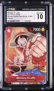 CGC 10 - One Piece - Monkey D Luffy - P-001 - Bandai Games Fest 23-24 by TCGDON on MYNTED
