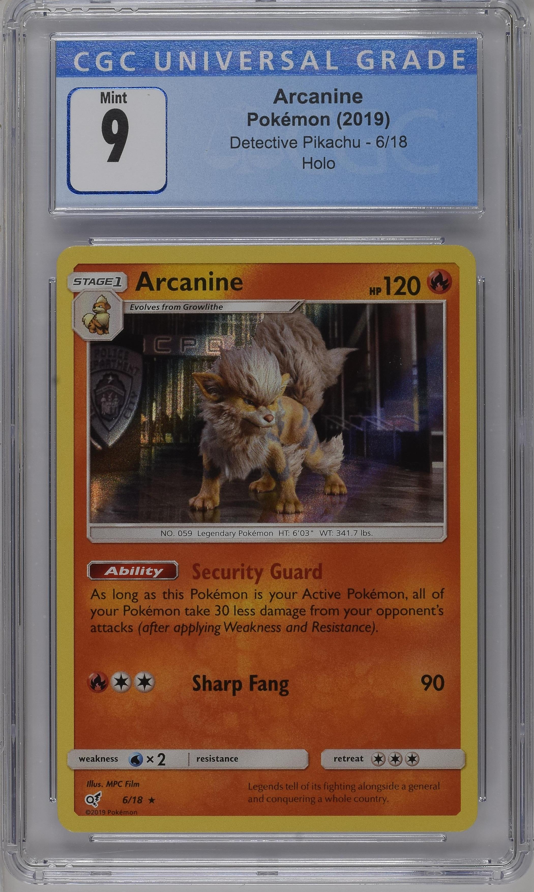 CGC 9 Arcanine Detective Pikachu Rare 6