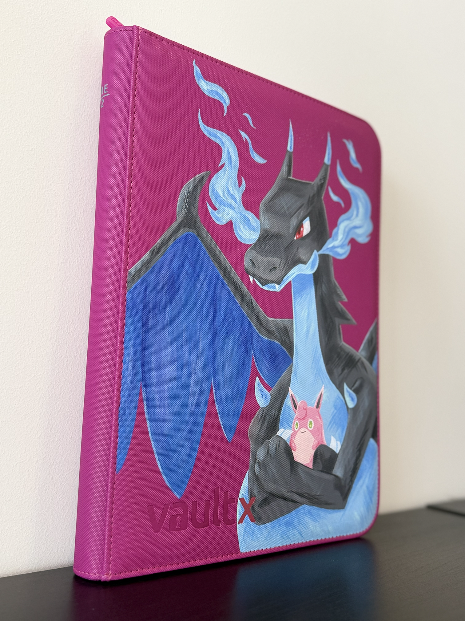 Mega Charizard X - Hand-painted VaultX Binder
