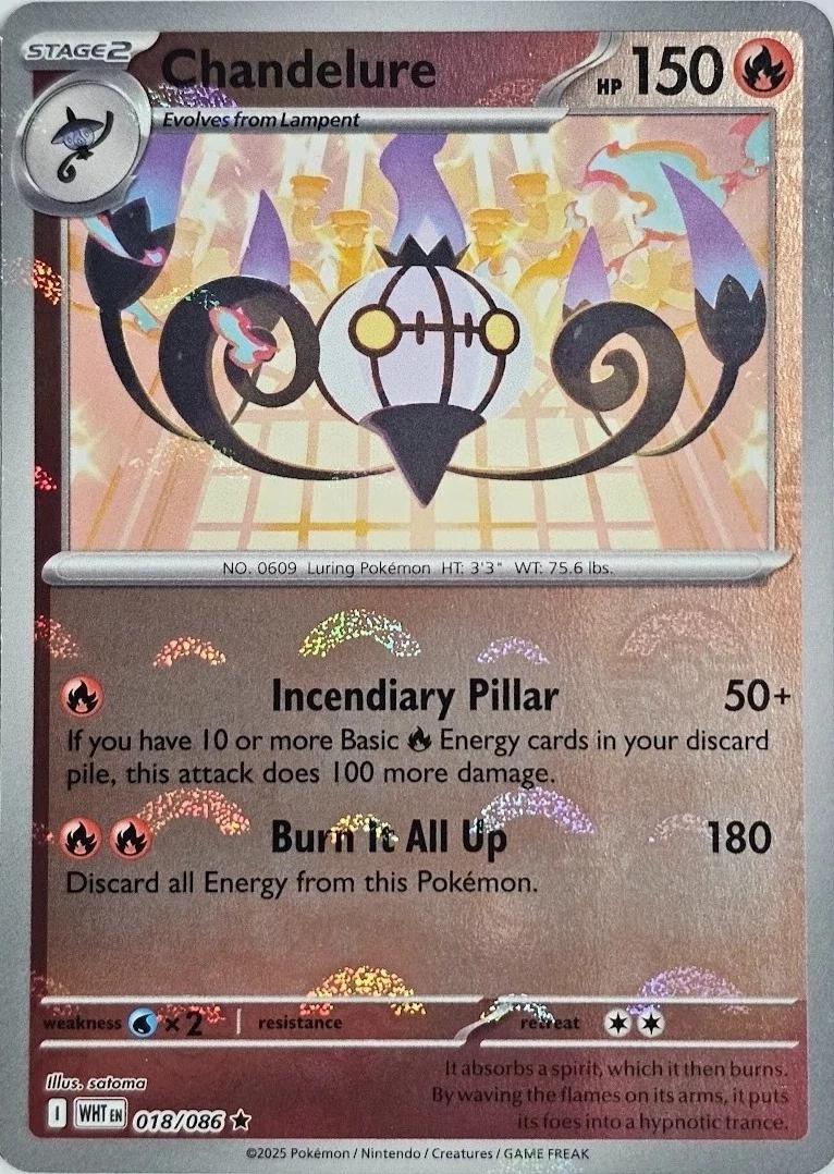 Chandelure - 018/086 (Poke Ball Pattern) - SV: White Flare (WHT) by SAFAQATI on MYNTED