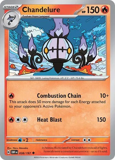 Chandelure 038/197 · Normal (Obsidian Flames) by Devastation Collectibles on MYNTED