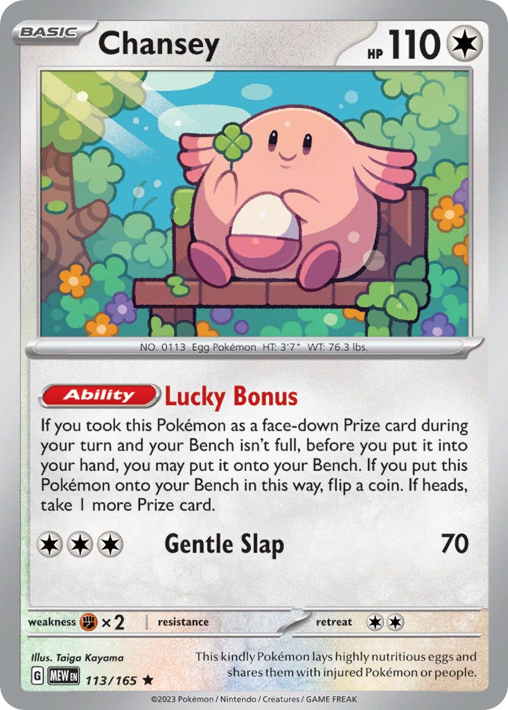 Chansey · 151 (MEW) 113 (Holo) by PokeMarsi on MYNTED