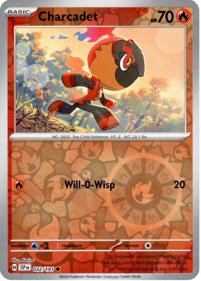 Charcadet [Reverse Holo] 32 Pokemon Surging Sparks by Moe‘s Vault on MYNTED