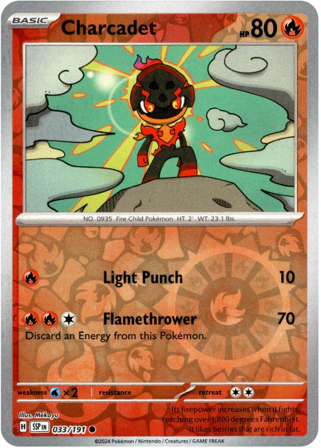 Charcadet [Reverse Holo] 33 Pokemon Surging Sparks by Moe‘s Vault on MYNTED