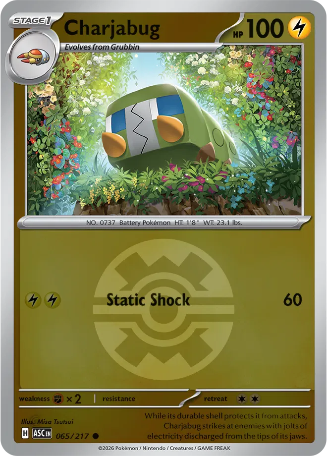Charjabug - 065/217 - Reverse Holofoil - Quick Ball