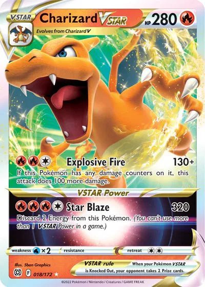 Charizard VSTAR Brilliant Stars Ultra Rare • 018/172 Holofoil by Marnie’s TCG on MYNTED