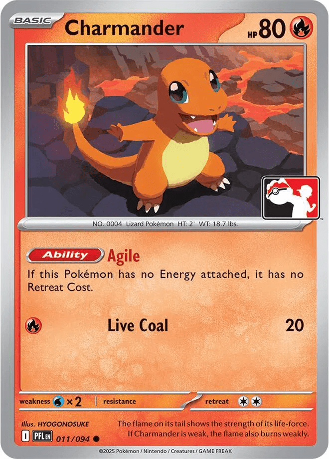Charmander - 011/094 Prize Pack Series One Common 011/094 by PokiNello TCG on MYNTED